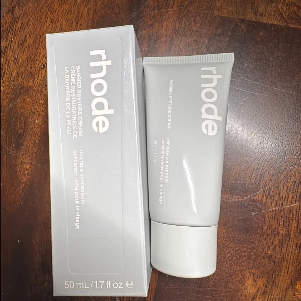 RHODE Barrier Restore Cream in Gray Packaging